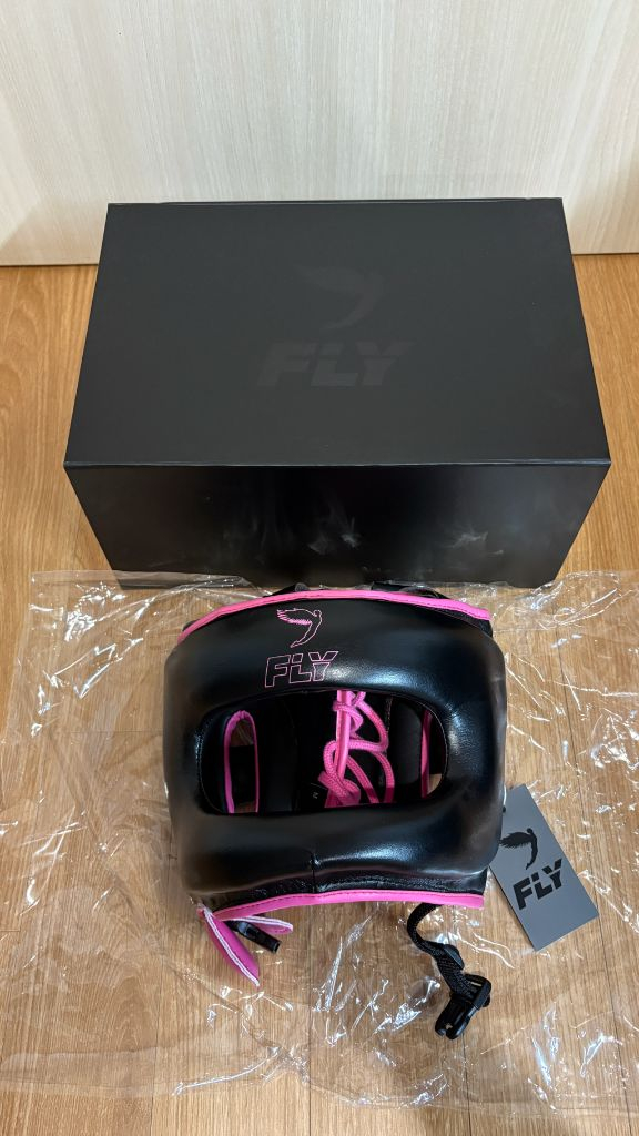 FLY X라인 코보호 복싱 헤드기어 블랙/핑크 새상 이미지