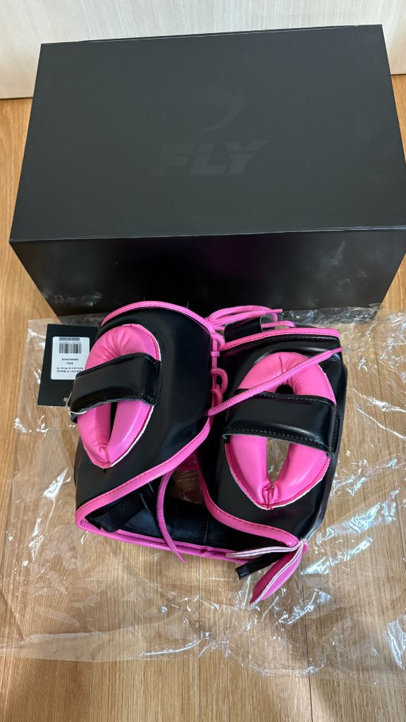 FLY X라인 코보호 복싱 헤드기어 블랙/핑크 새상 이미지