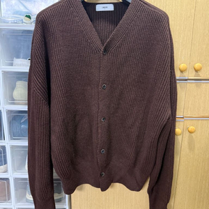 엘무드 브룩 니트 가디건 레드브릭 48사이즈 이미지