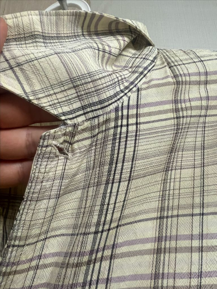 [판매완료]르메르/20SS 멀티컬러 컨버터블 체크셔츠/46--8