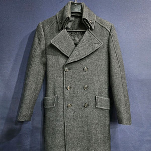 솔리드옴므 우영미 멜란지 그레이 남성 슬림핏 95 더블 하프코트