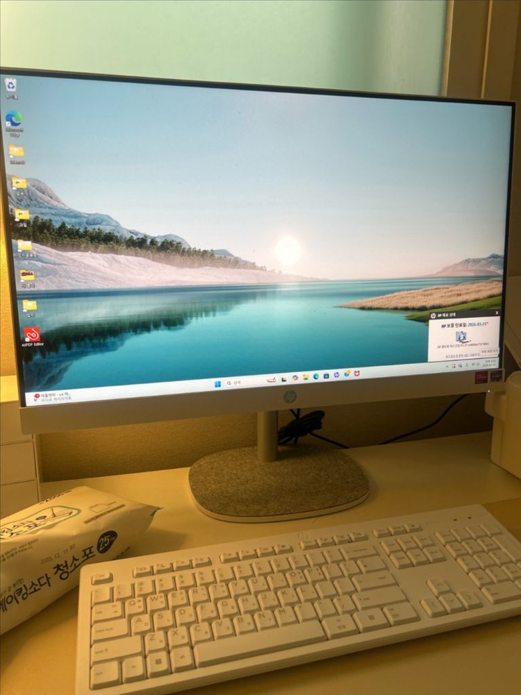 HP 올인원 PC 27인치 블루투스 모니터 세트 이미지
