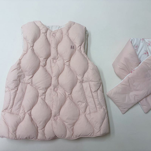 밍크뮤 패딩 조끼&머플러(양면) 세트 (6세/1회 착용)