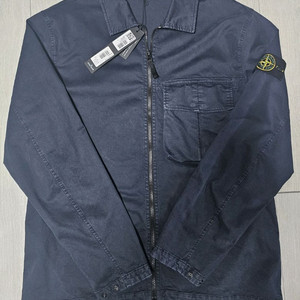 스톤아일랜드 와펜 오버셔츠 자켓 (XL, 다크네이비)