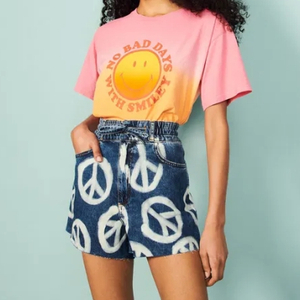 산드로 SANDRO 피스패턴 데님 반바지 36사이즈