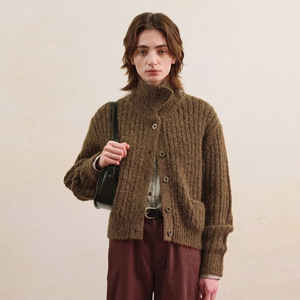 OFC 페미니크 브러쉬카라 가디건 프리사이즈 새상품