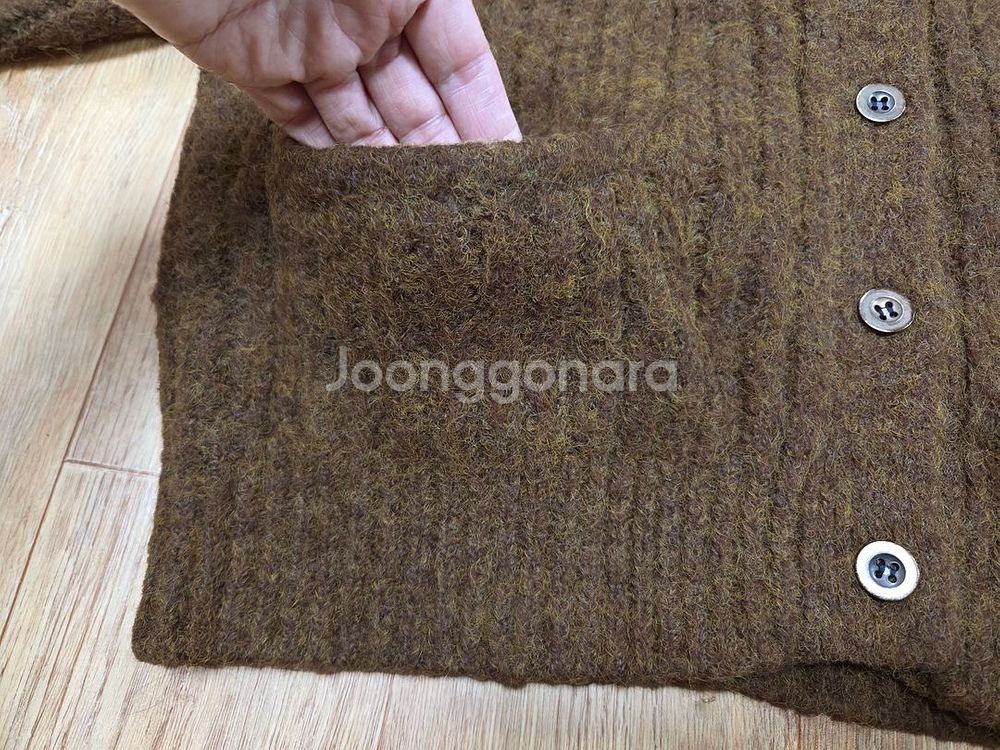 OFC 페미니크 브러쉬카라 가디건 프리사이즈 새상품--7