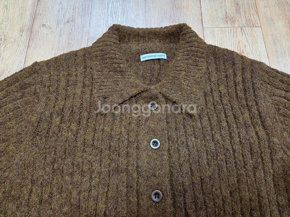 OFC 페미니크 브러쉬카라 가디건 프리사이즈 새상품--4