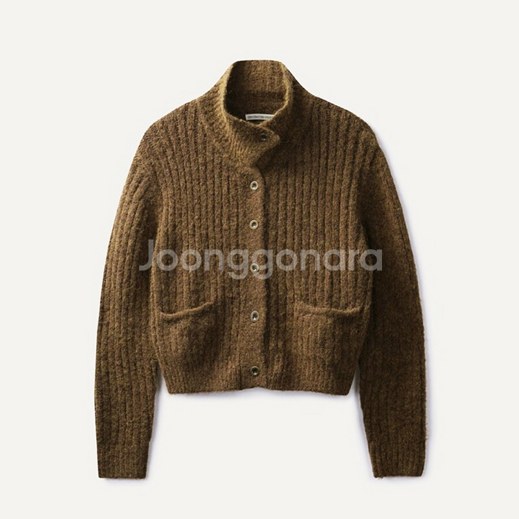 OFC 페미니크 브러쉬카라 가디건 프리사이즈 새상품--2