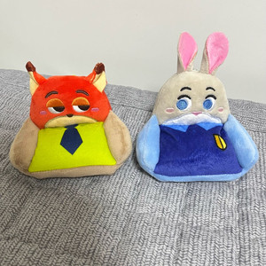 주토피아 닉 주디 소파 인형 키링 세트