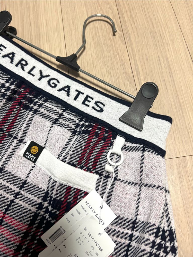 새상품) 23년 파리게이츠 사나 글랜체크 니트 스커트 여성 골프웨어 골프복 치마--6