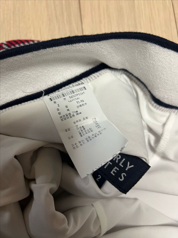 새상품) 23년 파리게이츠 사나 글랜체크 니트 스커트 여성 골프웨어 골프복 치마--7