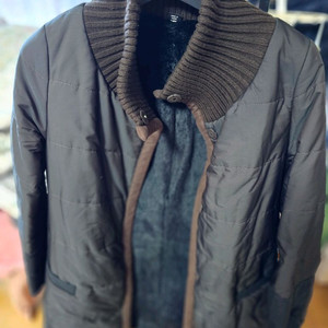 니트 카라 패딩 점퍼