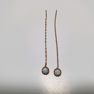 14k 로즈골즈 오팔 귀걸이