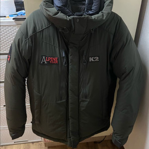 K2 알파인팀 패딩 95사이즈 카키색(엄청난 한파에도 따뜻한 패딩이예요)