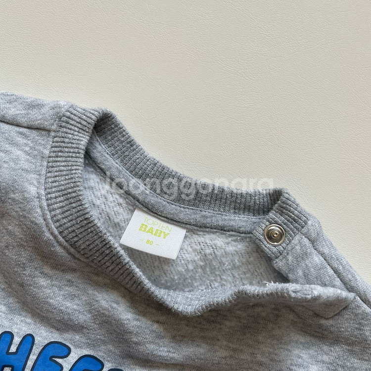 탑텐키즈 맨투맨 + 코듀로이 밴딩 팬츠 80--3