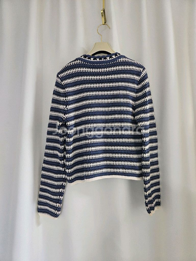 산드로 스트라이프 더블 버튼 가디건--4