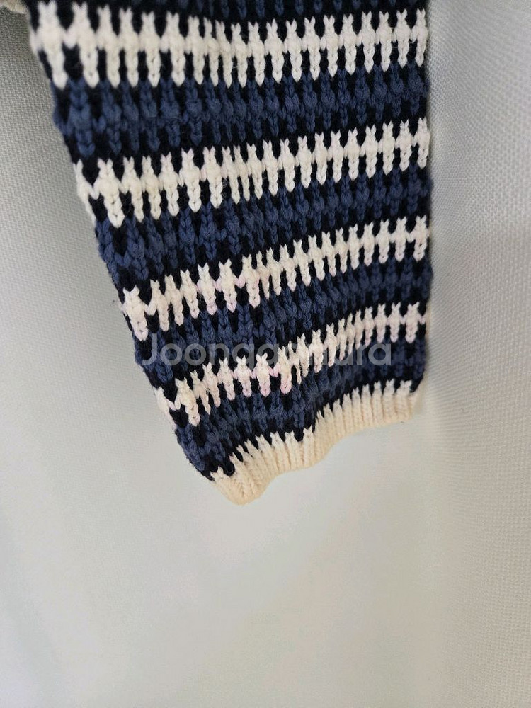 산드로 스트라이프 더블 버튼 가디건--8