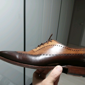 에스티 듀퐁 클래식 남성 브라운 윙팁 구두