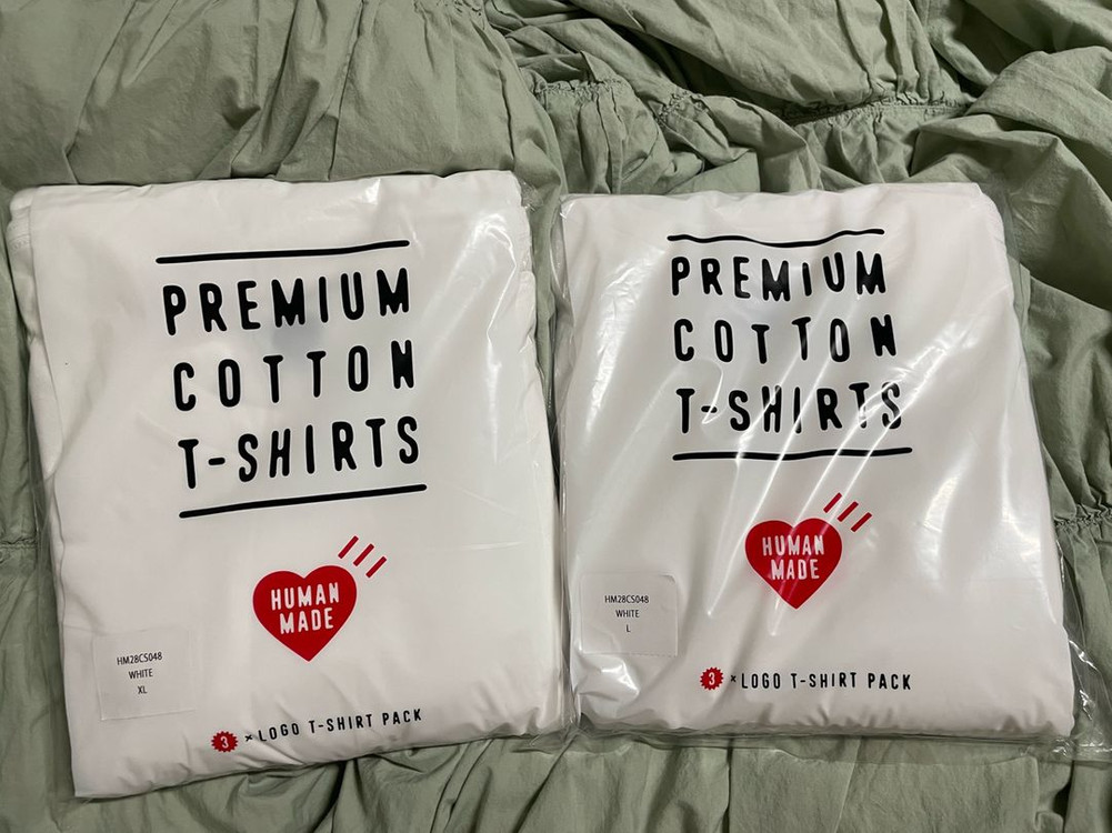 휴먼메이드 티셔츠 반팔티 3팩 새상품 L 팔아요--1