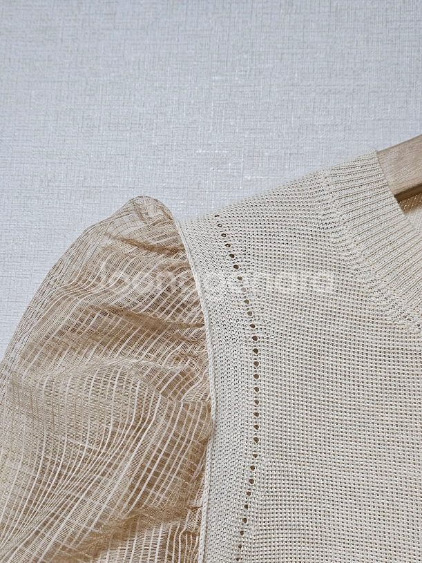 시스템 SYSTEM 벌룬 소매 니트 프리사이즈--3