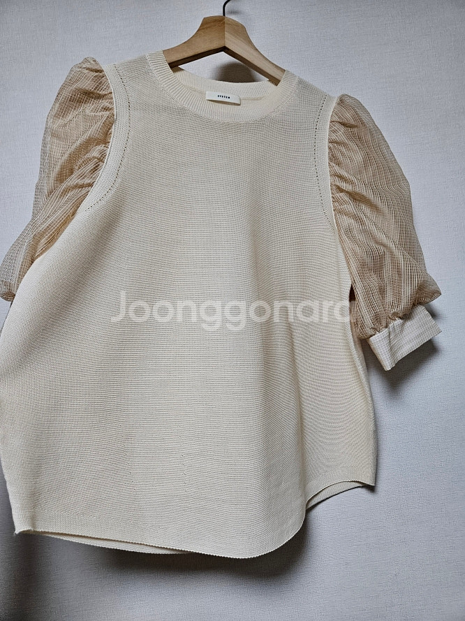 시스템 SYSTEM 벌룬 소매 니트 프리사이즈--5