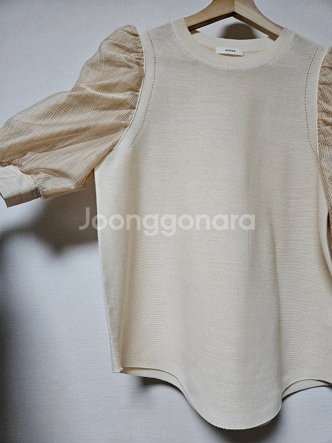 시스템 SYSTEM 벌룬 소매 니트 프리사이즈--4