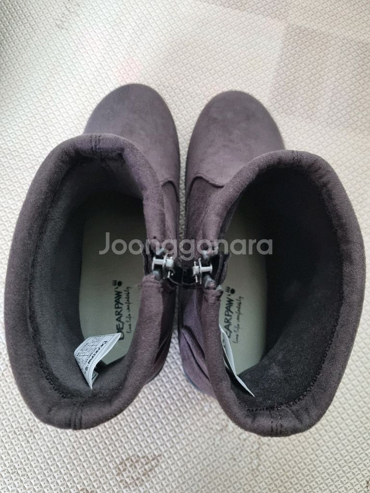 (새상품)베어파우 마호니아 스웨이드 키높이앵클부츠. 245. 고동색--7