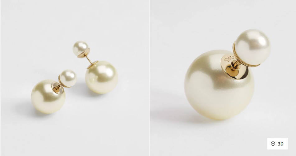 크리스찬 디올 트라이벌 진주 귀걸이--4