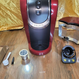 큐리그 K38R 에스프레소 머신 커피 홈카페 커피메이커 캡슐 무한원두캡슐