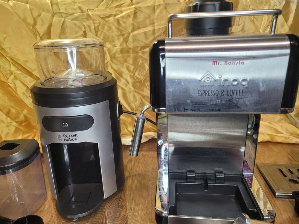 MR바리스타+러셀홉스 홈카페 에스프레소머신 풀세트 그라인더 커피메이커 이미지