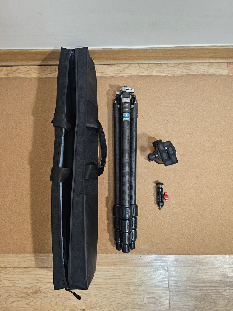 포토클램 PTC-1645M 마이스터 카본 삼각대(방수, 경량), 볼헤드, 삼각대케이스 포함--1