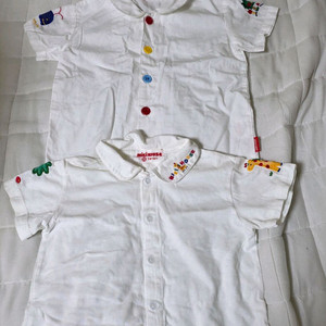 미키하우스 자수 셔츠 80사이즈 두개일괄