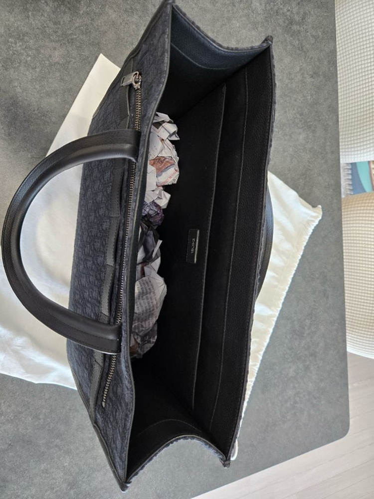 디올 오블리크 토트백 블랙--1