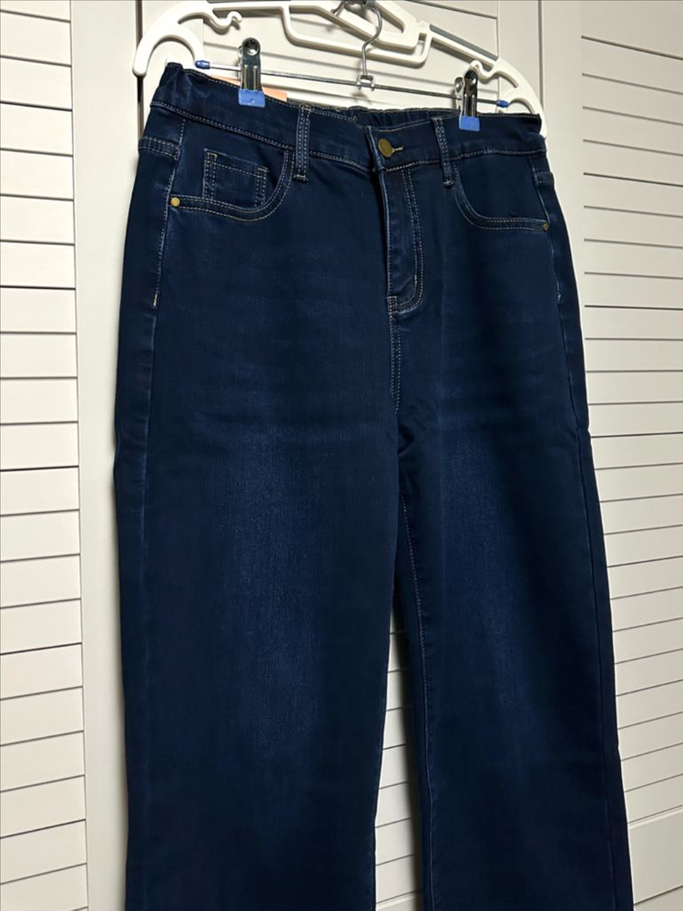 #새상품 : 디오마리 사방 스판 기모 청바지 뒷밴딩 진청 XL--4