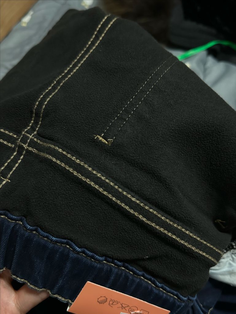 #새상품 : 디오마리 사방 스판 기모 청바지 뒷밴딩 진청 XL--7