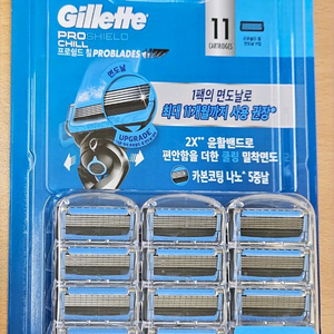 질레트 프로쉴드 칠 면도날 11개입