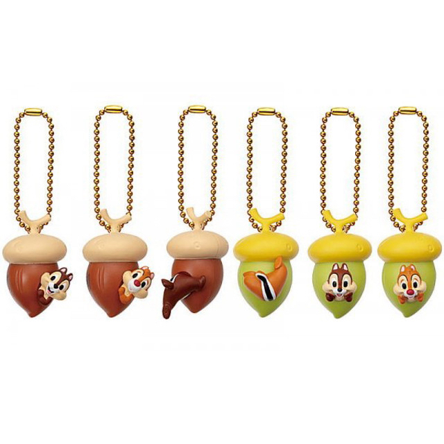 디즈니 칩앤데일 도토리 가챠 피규어 키링--1