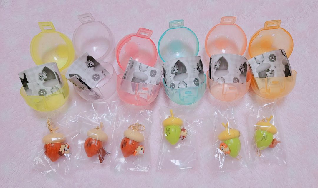 디즈니 칩앤데일 도토리 가챠 피규어 키링--3