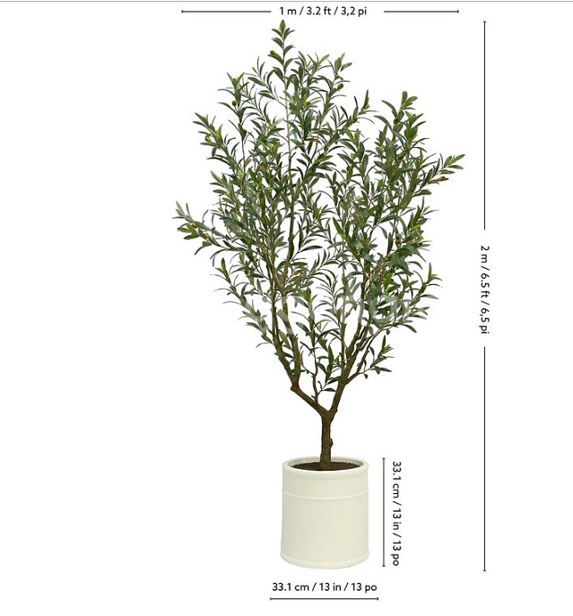 올리브나무 조화화분SET 대형 2m 열매 가지 조화나무 생화같은--2