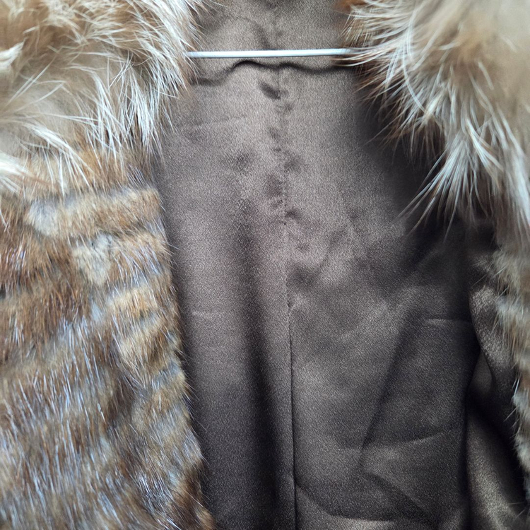 여55 여우 밍크털 롱조끼--4