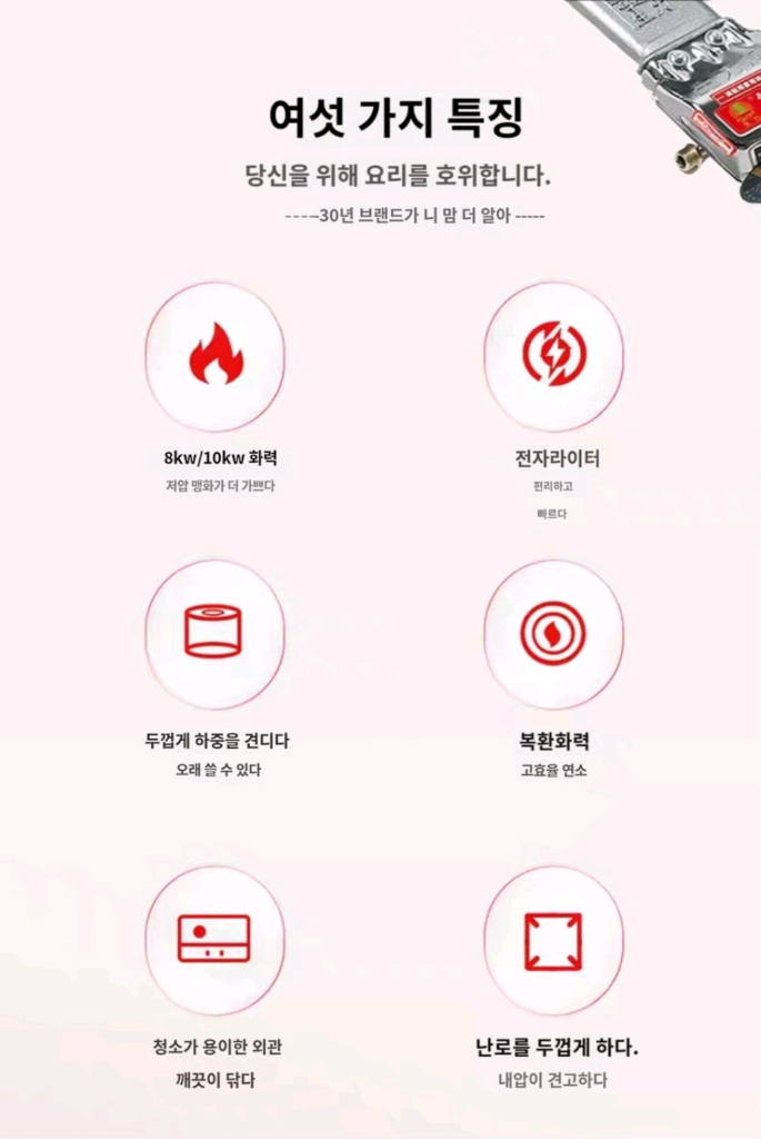 업소용 주물 간택기 가스렌지 자동 점화장치 이미지