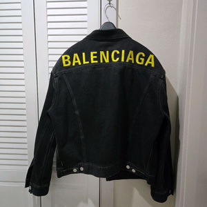 발렌시아가 백로고 데님 흑청자켓 44