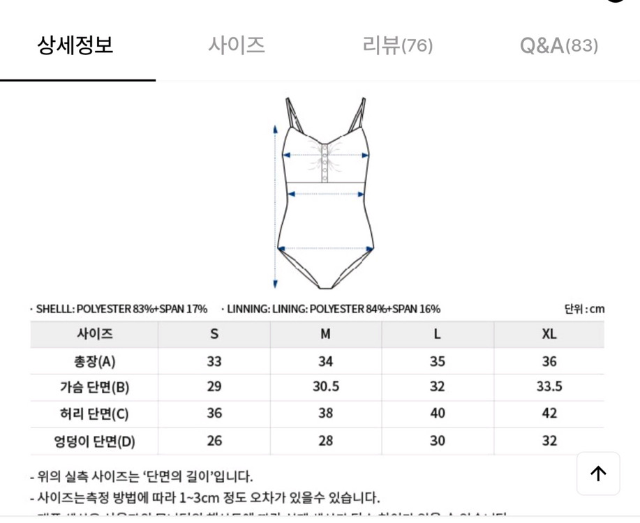 써피 JULIET SWIM_CHECK 수영복 모노키니 M--3