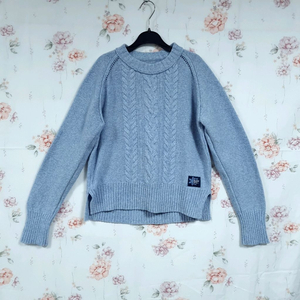 슈퍼드라이 정품 여성 케이블 니트