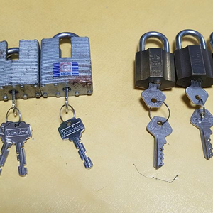 철판 황동 자물쇠6개