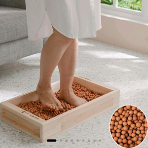 [새제품] PM12 편백나무 황토볼 발 마사지기