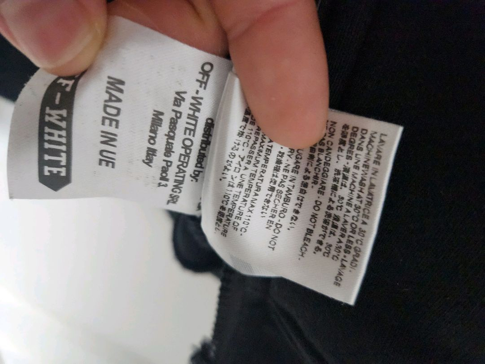 오프화이트 블랙 후드집업 네온라임 56사이즈판매 이미지