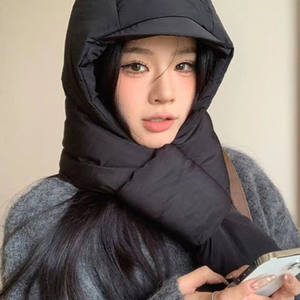 패딩 후드 모자