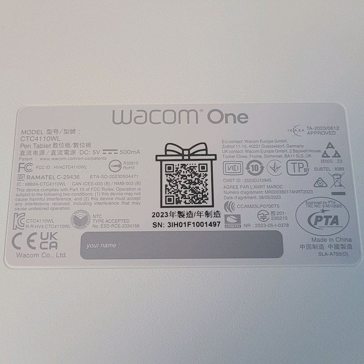 와콤 원 펜 타블렛 소형 CTC4110WL--2